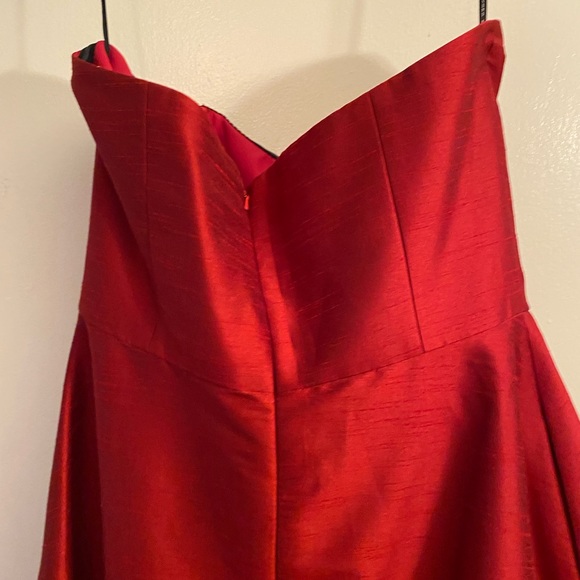 ALFRED SUNG Strapless beautiful midi dress, like new, 14 size Dupioni fabric - Picture 10 of 16